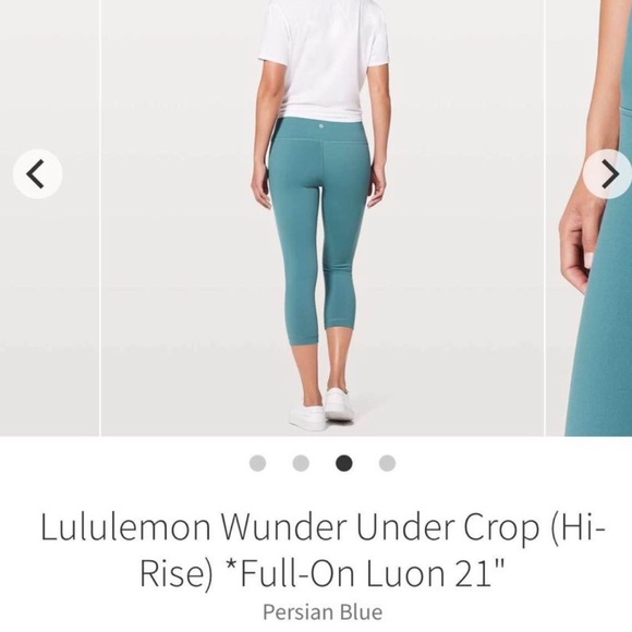 Lululemon Wunder Under Crop 21” in Persian Blue - Picture 1 of 3